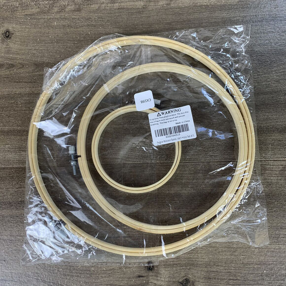 3 Pieces Embroidery Hoops Bamboo Circle Cross Stitch Hoop Set for Art Craft - Picture 5 of 9